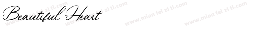 Beautiful Heart英文字体字体转换